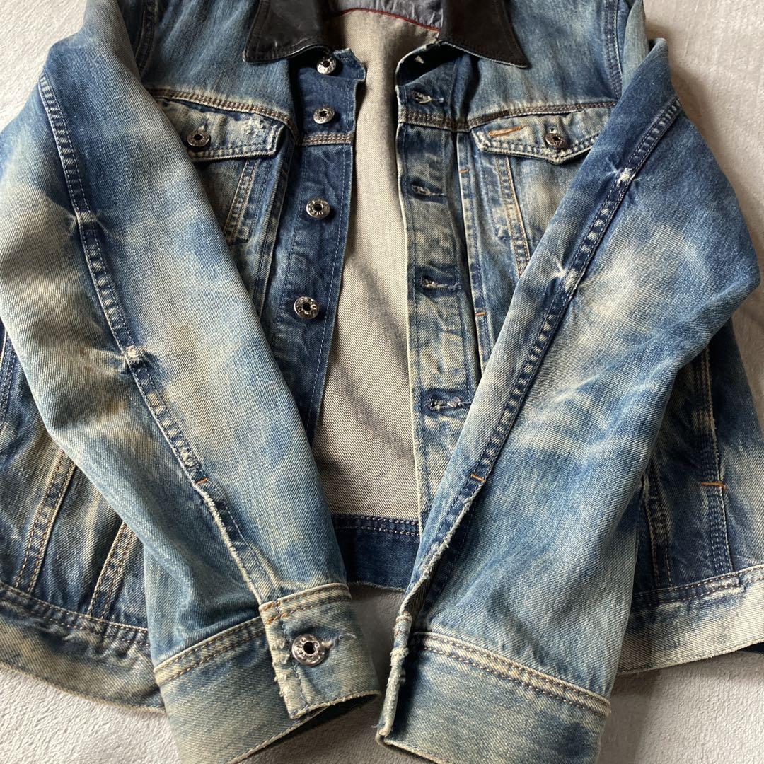 たかし⭐︎DIESEL ディーゼル レザー襟 デニムジャケット ヴィンテージ