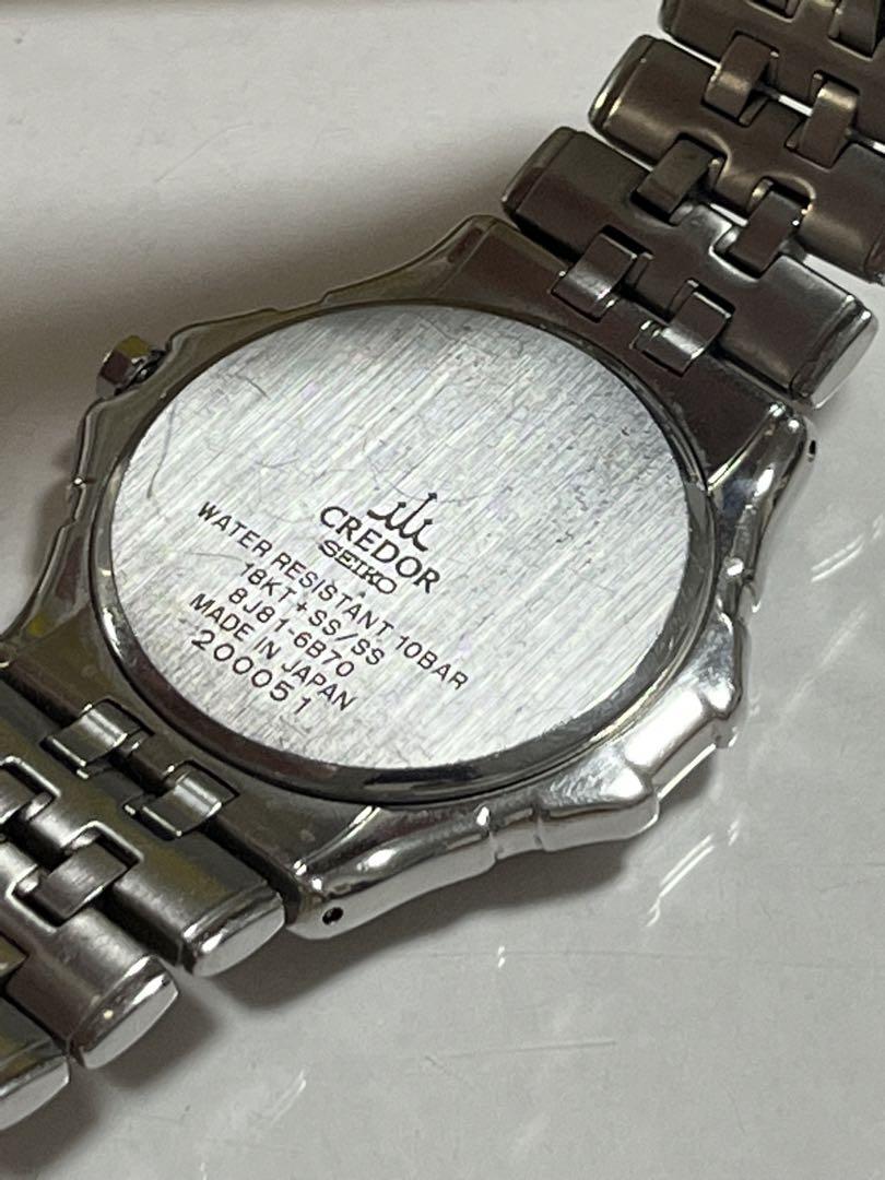 早い物勝ち！SEIKO 8J81-6B70 クレドールWGクォーツ メンズ美品