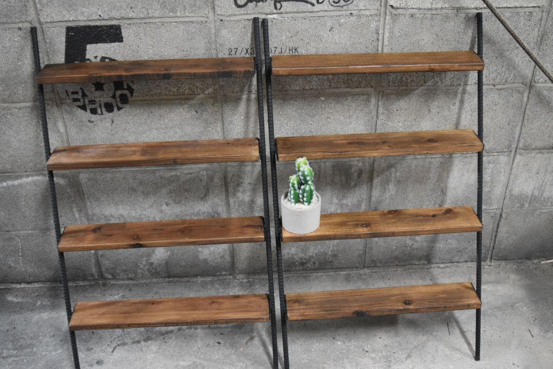 人気の 【送料込み】アイアンシェルフ×2 男前 ハンドメイド