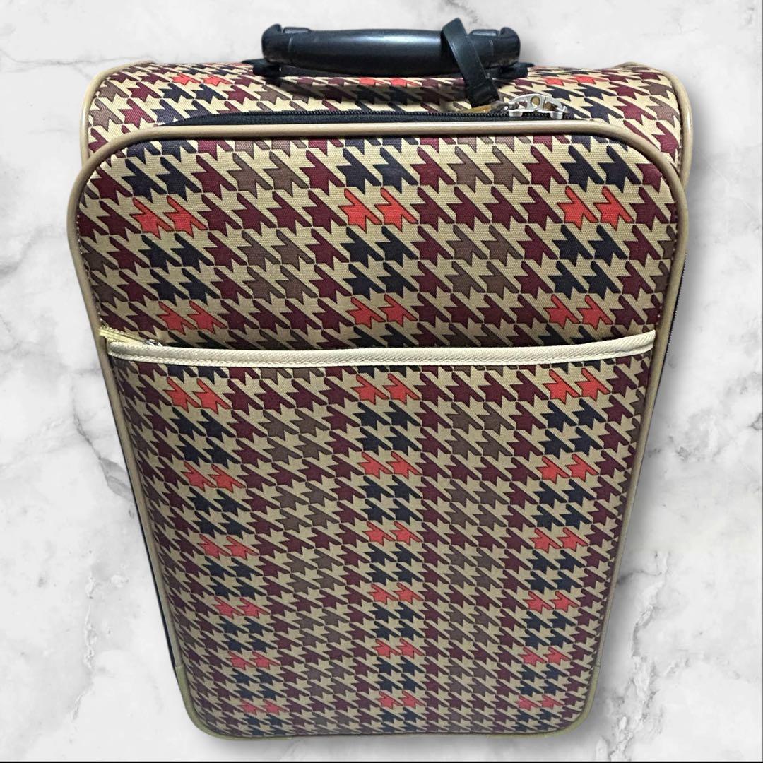 キャリーケース キャリーバッグ スーツケース 旅行バッグ 千鳥柄目立った傷や汚れなし
