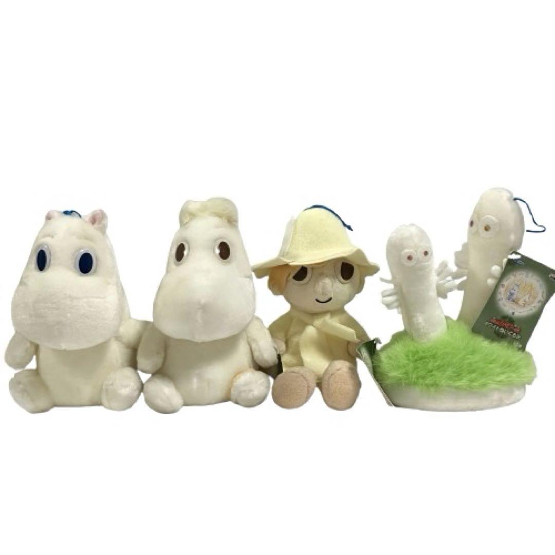 【未使用】MOOMIN ムーミン一家 ホワイトぬいぐるみ 全4種セット タグ付き