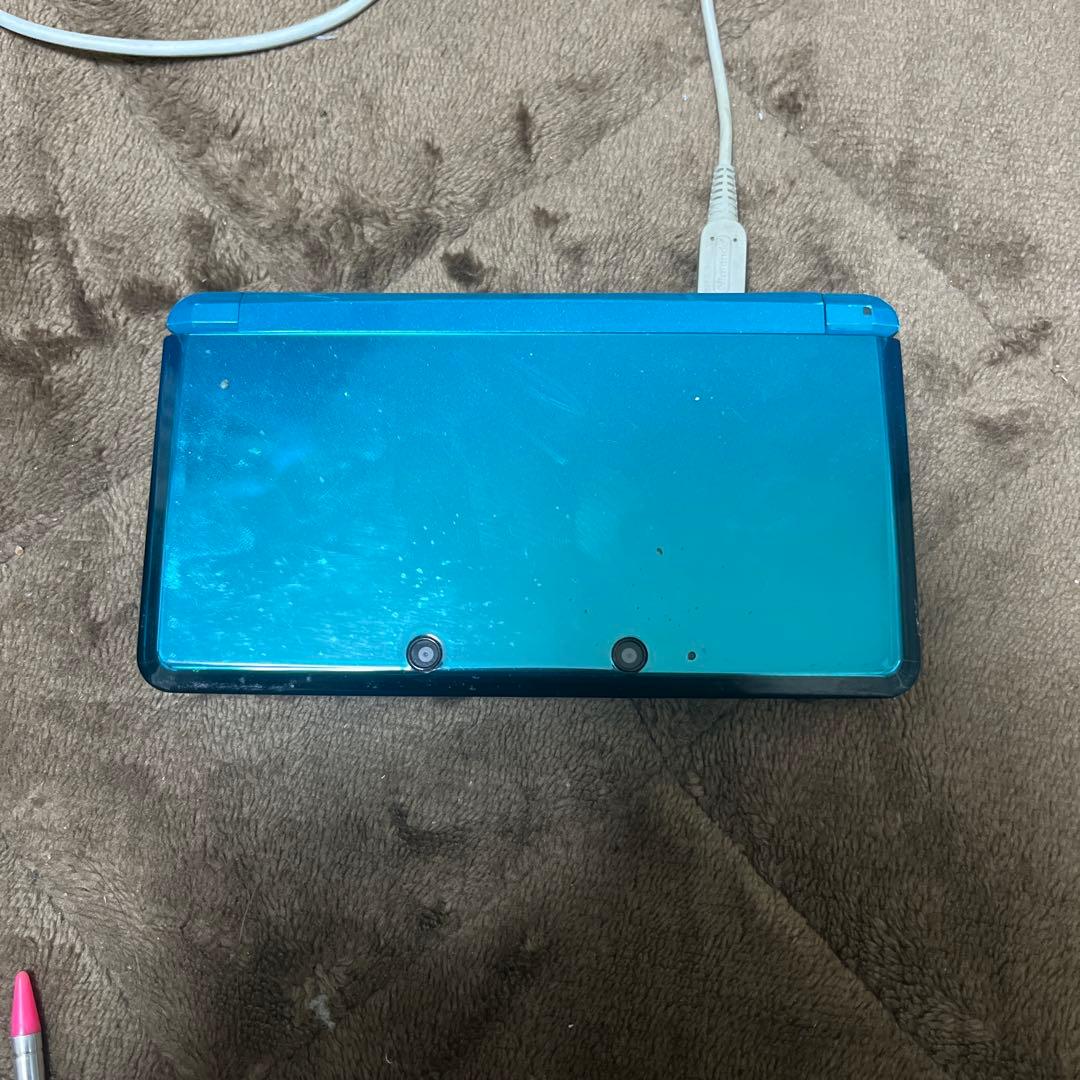ニンテンドー3DS 本体 青 アクアブルーやや傷や汚れあり