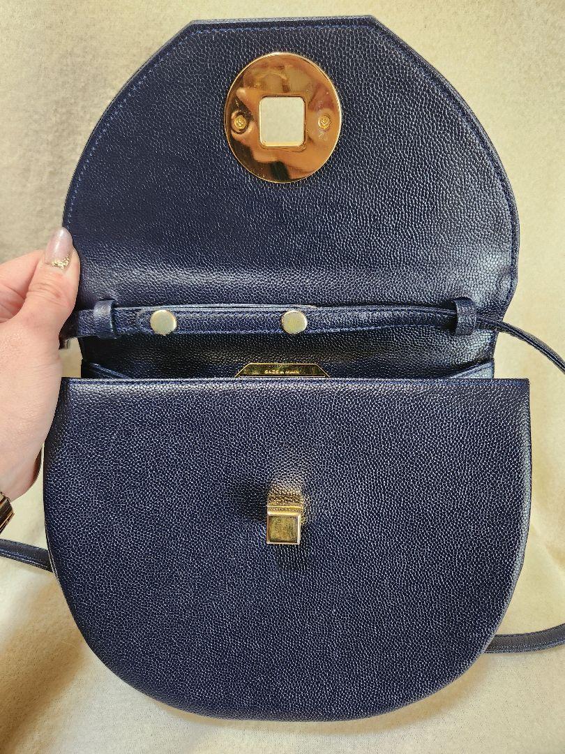 Givenchy 紺色　ゴールド金具　ショルダーバッグ