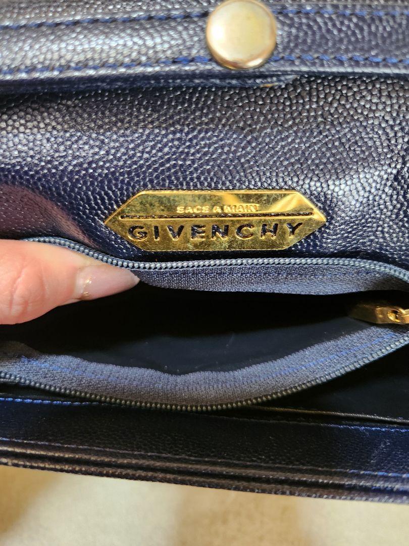 Givenchy 紺色　ゴールド金具　ショルダーバッグ