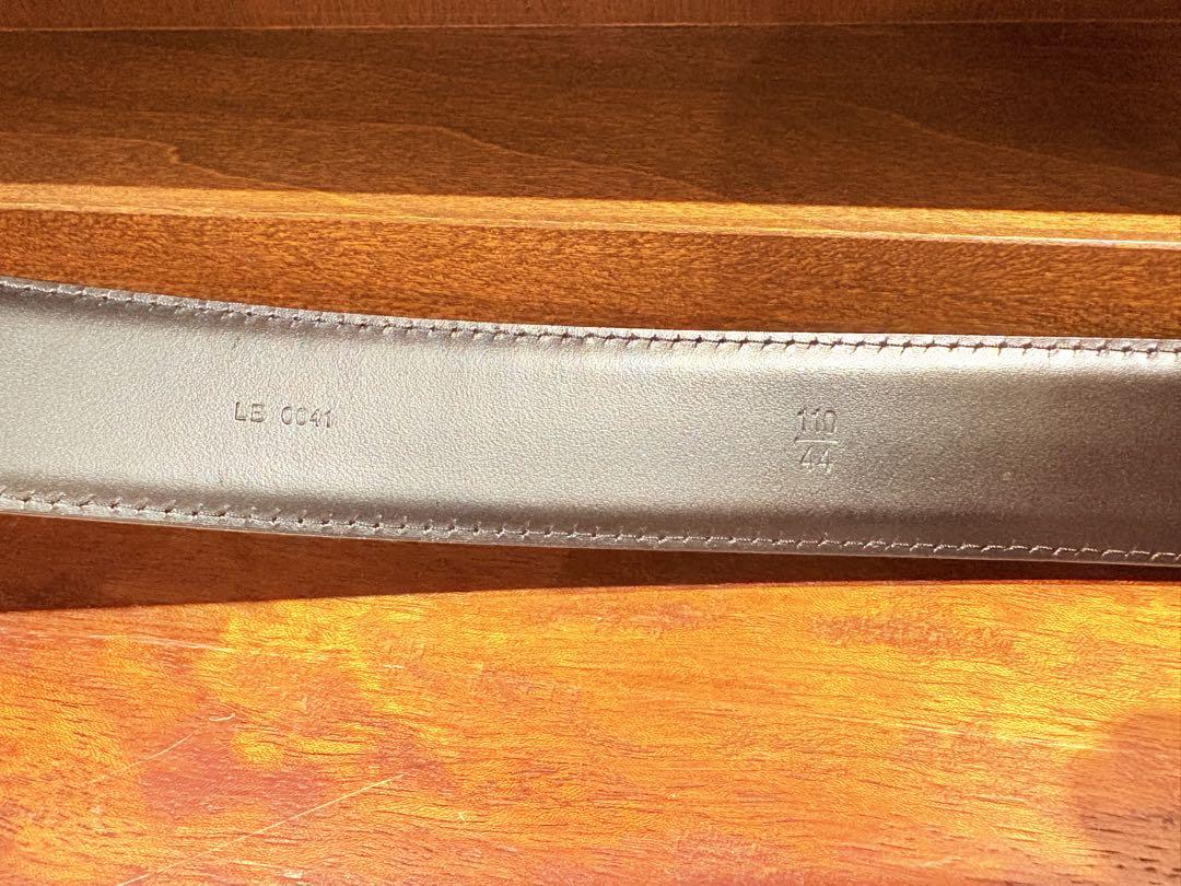 LOUIS VUITTON ブラックレザーベルト タイガ 正規店購入本物 美品