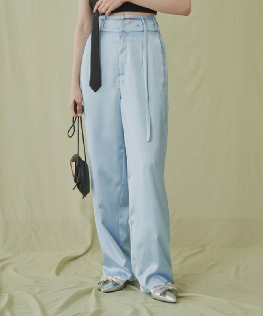 GIUNON waist mark satin pants サテンパンツ　0