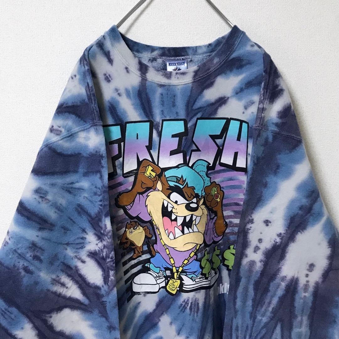 ルーニーテューンズ キャラクタースウェット タイダイ タズマニアンデビル L