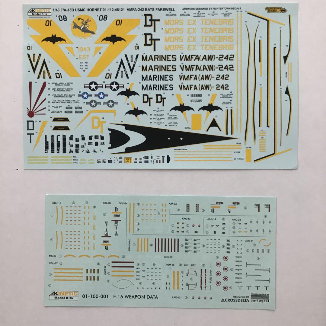 航空機・ヘリコプター Kinetic Gold F/A-18D USMC HORNET 1/48 1/48 F/A-18D USMC Hornet 