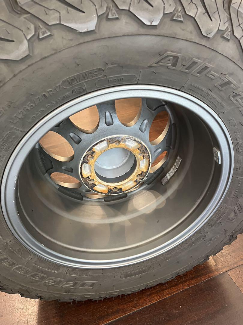 エムクライムアストロDC8Jインセット±0 グッドリッヂAT 265/70R17