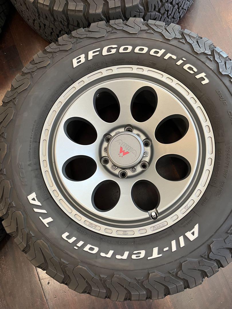 エムクライムアストロDC8Jインセット±0 グッドリッヂAT 265/70R17