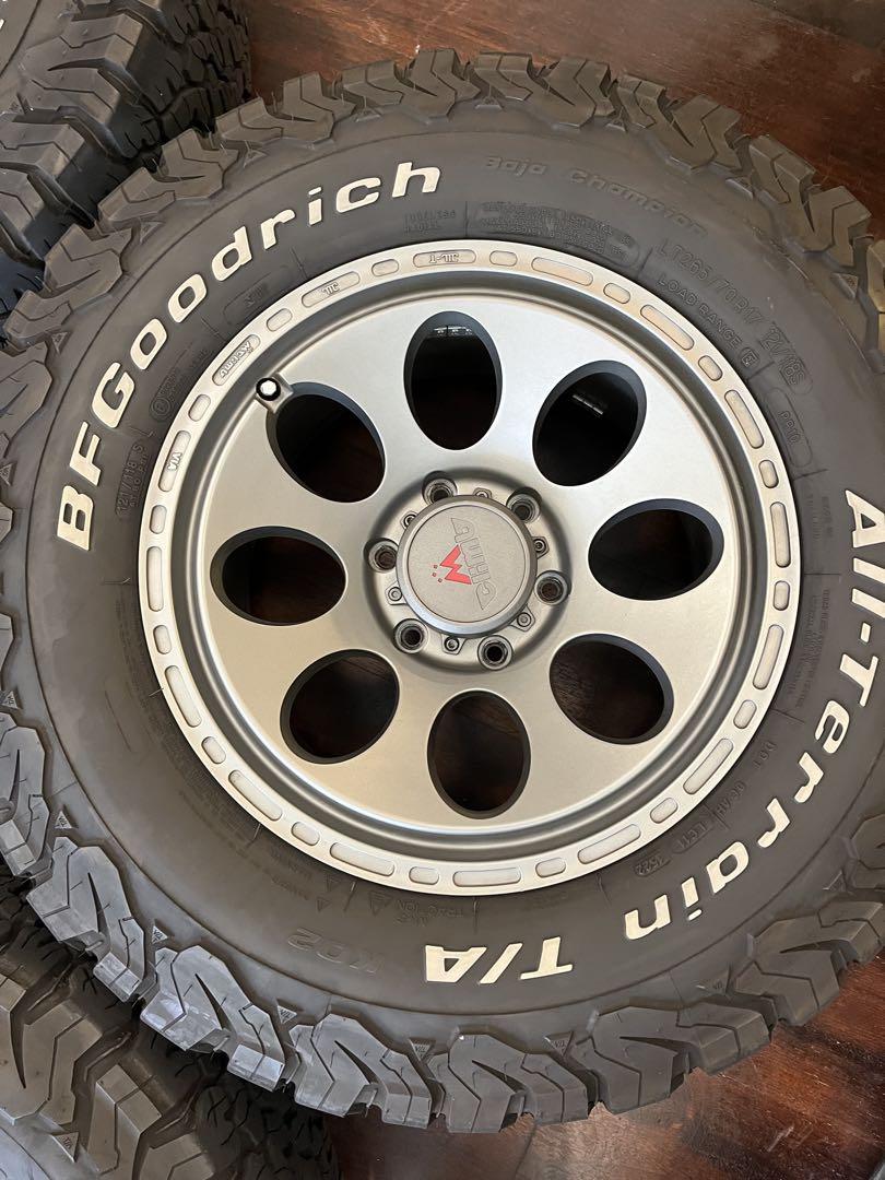 エムクライムアストロDC8Jインセット±0 グッドリッヂAT 265/70R17