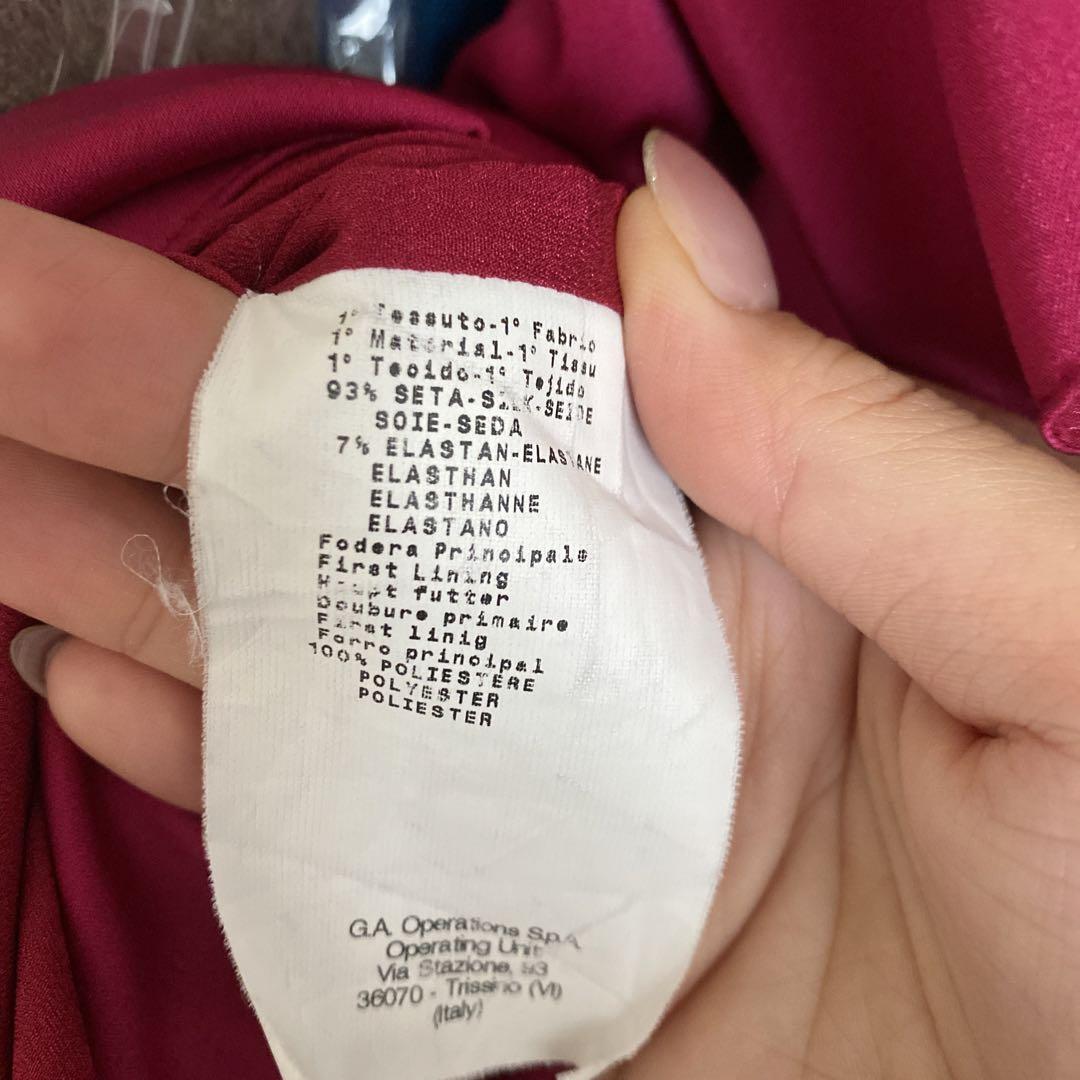 極美品❣️22万❣️ シルクサテン ARMANI アルマーニ ワンピース ドレス40 画像8