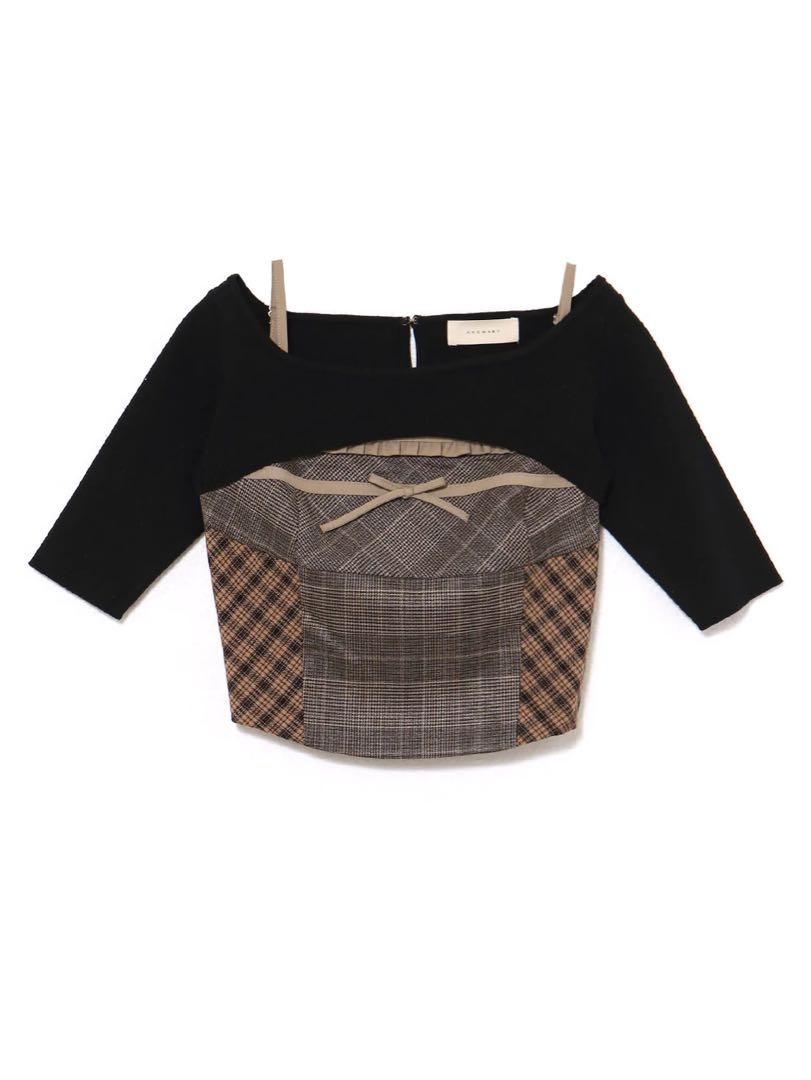 アンドマリー andmary Rimma check set tops