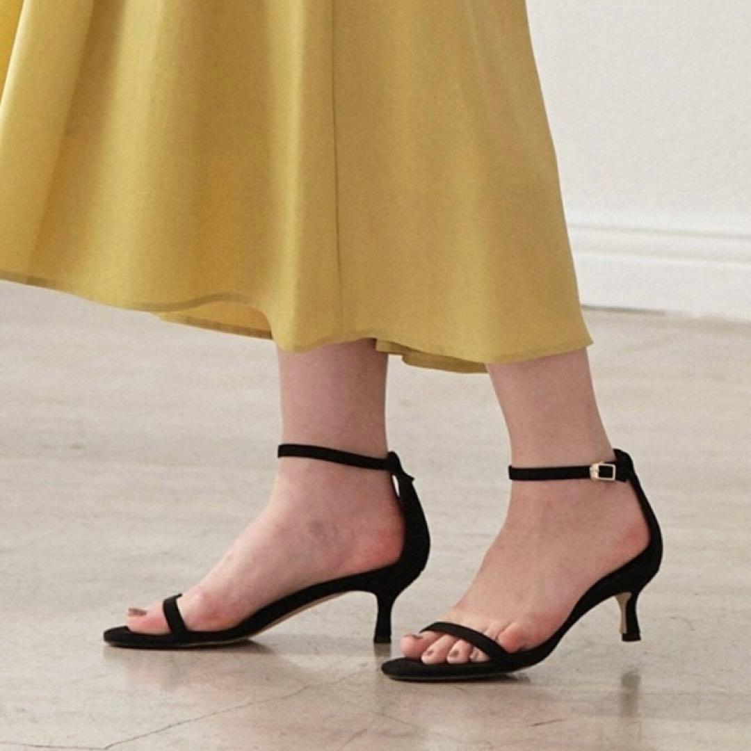 お年玉セール特価】 ルタロン 5cm ホソストラップサンダル ブラック 25