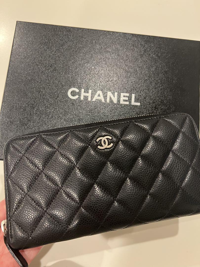 CHANEL ブラックレザー 長財布 キルティング CHANEL ブラック キルティング 長財布