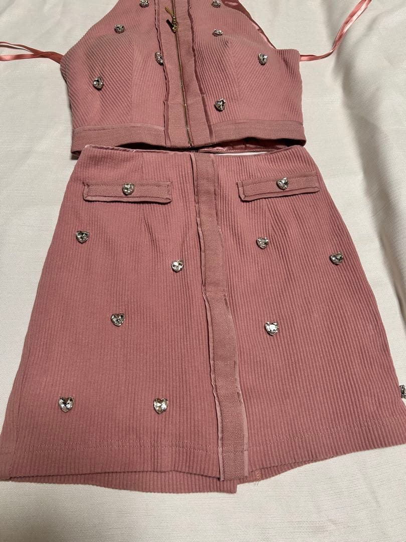 robe de fleurs ハート付きタイトドレス　angelr an