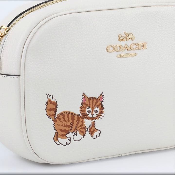 新品】 COACH ショルダーバッグ 正規品 CC790 猫 キトゥン 白系