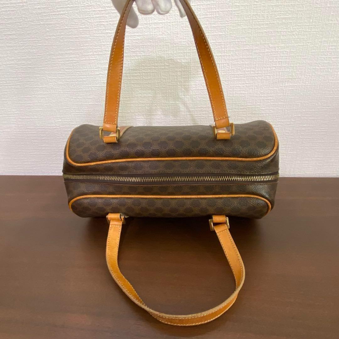 セリーヌ CELINE マカダム トリオンフ 筒形 ミニ ボストンバッグ