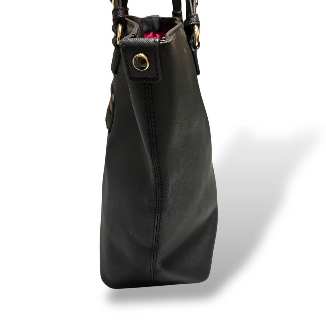 美品　ジューシークチュール　トートバッグ　ブラック　ロゴ　A4可能　肩掛け