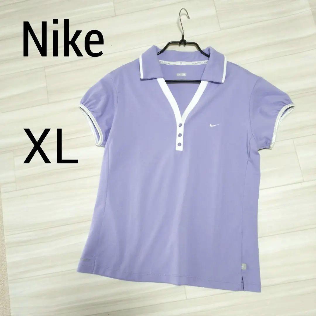 Nike ナイキ ポロシャツ 大きいサイズ XL パープル ゴルフ