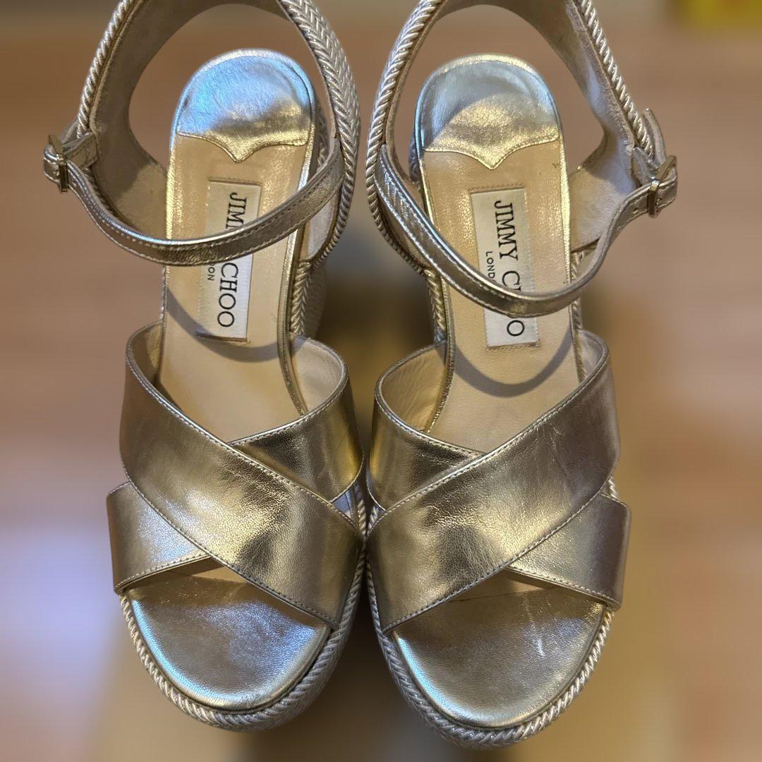 新品未使用☆ジミーチュウ　サンダル　ミュール　ウエッジソール　ゴールド 楽天市場】【中古】JIMMY CHOO ウェッジソール サンダル