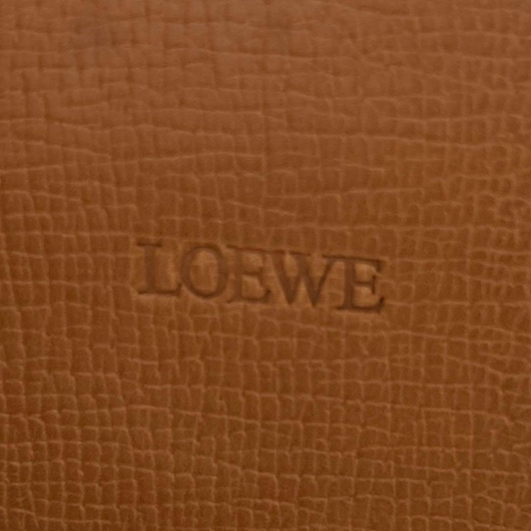 C432/袋付き LOEWE ロエベ ハンドバッグ ブラウン レザー