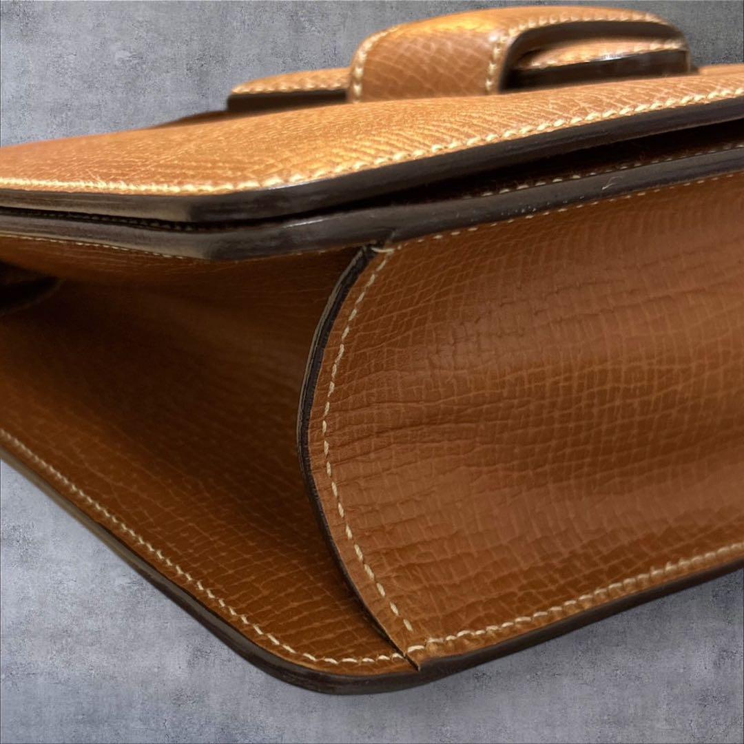 C432/袋付き LOEWE ロエベ ハンドバッグ ブラウン レザー
