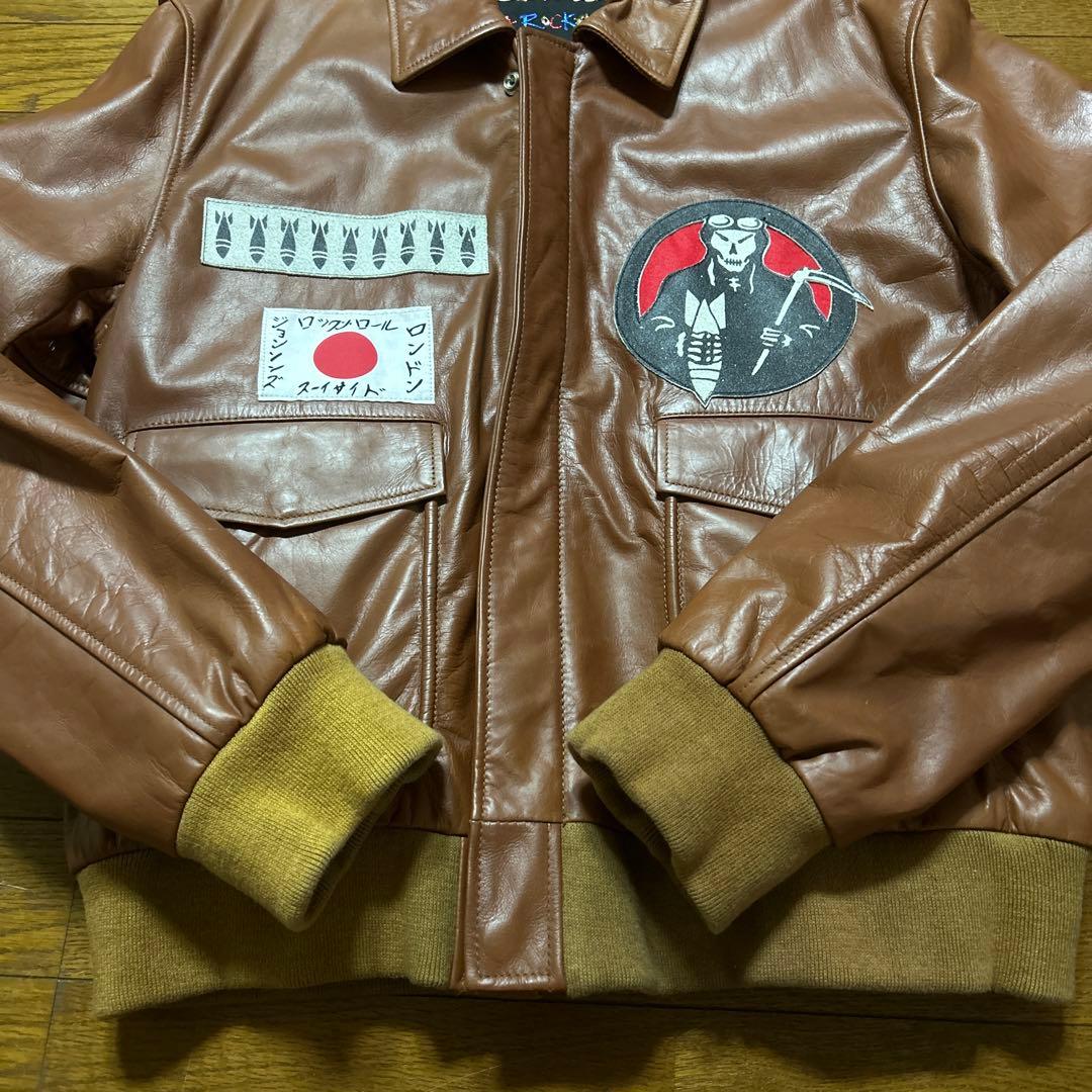 b*b様 ラロッカフライングジャケットskybandit666パンクジュンスカ森 JOHNSONS・LA ROCKA! VINTAGE Flying Jacket SKY BANDIT