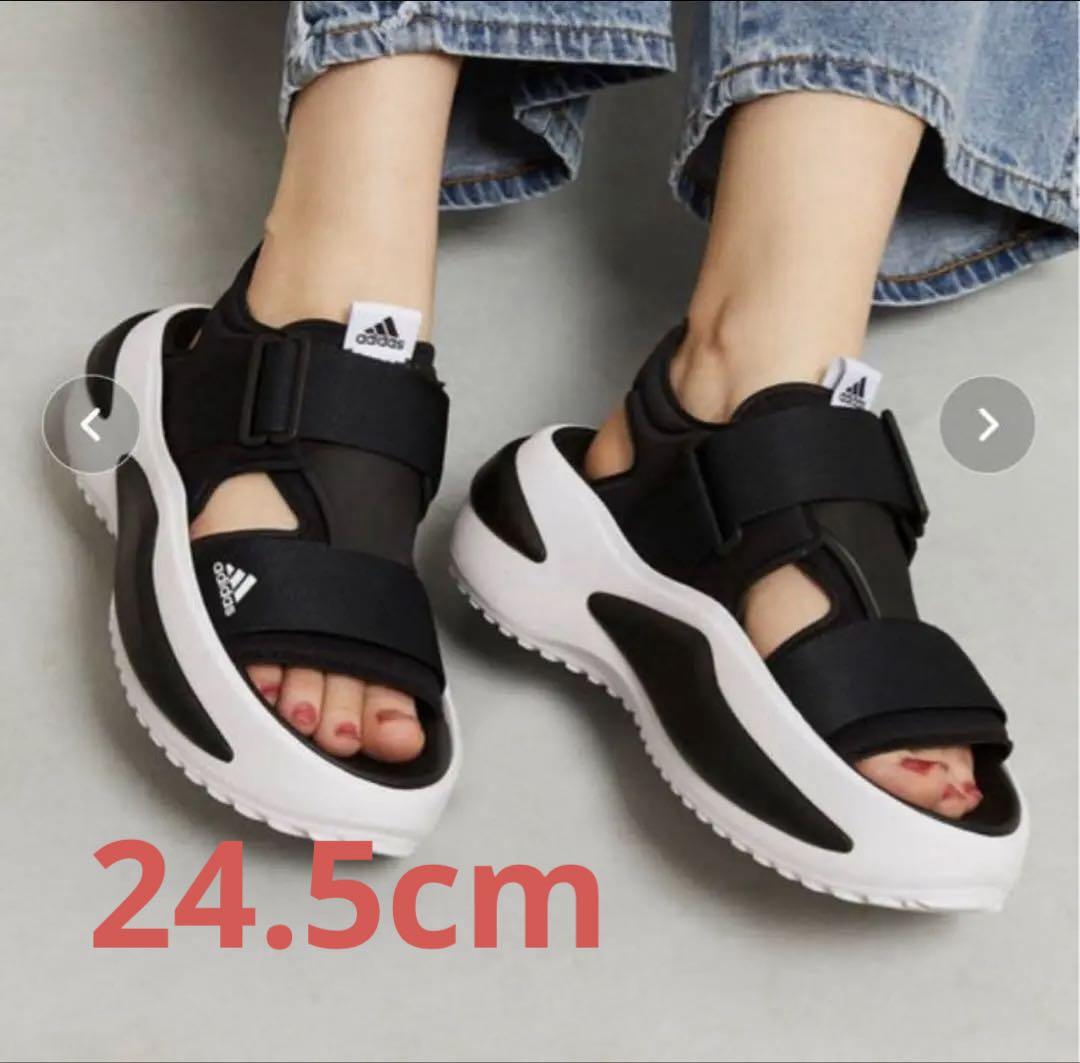 adidas メハナ サンダル ブラック 24.5cm