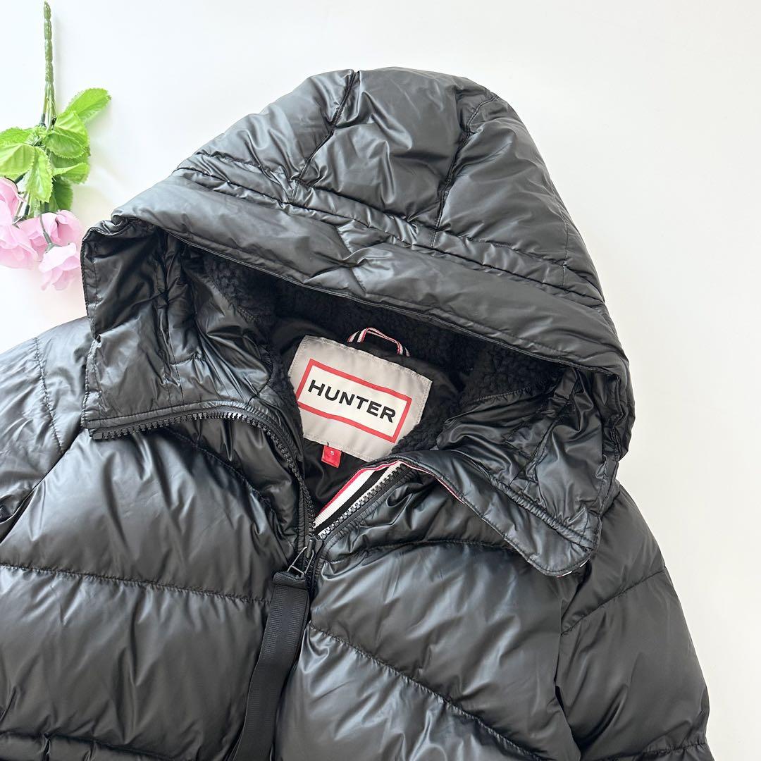ハンター ORI A-LINE PUFFER JACKET ブラック S