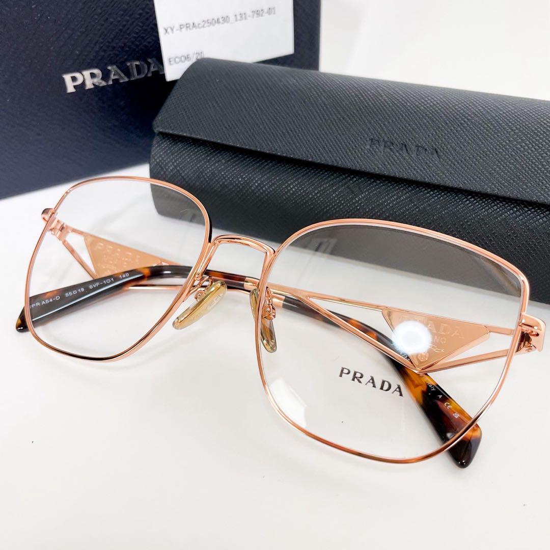 近年モデル 美品】PRADA トライアングルロゴ 眼鏡 メガネ 度なし