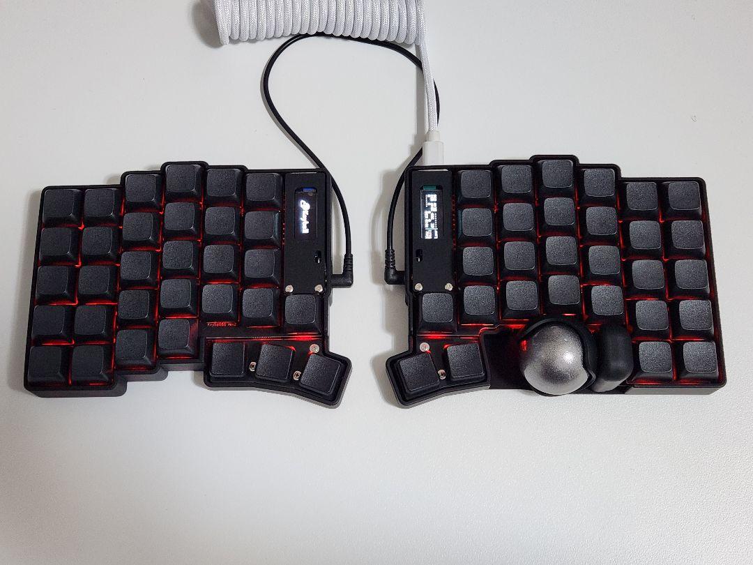 Keyball39 完成品 自作キーボード 左右分割 RGB ブラック Keyball39 完成品 自作キーボード 左右分割 RGB ブラック