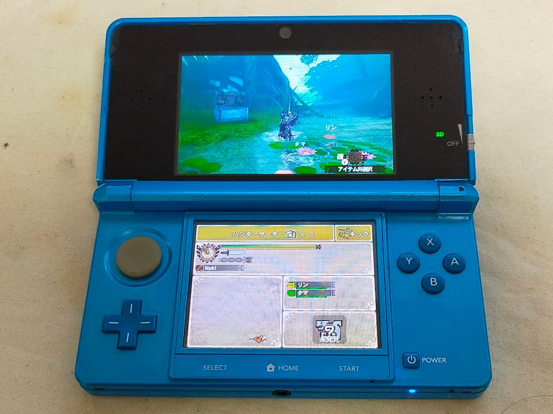 Nintendo 任天堂 3DS 本体 スカイブルーやや傷や汚れあり UP786_INFO