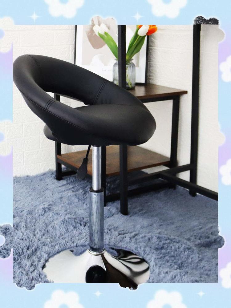 おしゃれブラック レザーカウンターチェア