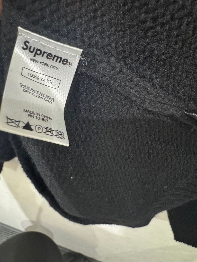 Yohji Yamamoto × Supreme 黒ニットセーター L Yohji Yamamoto × Supreme 黒ニットセーター L