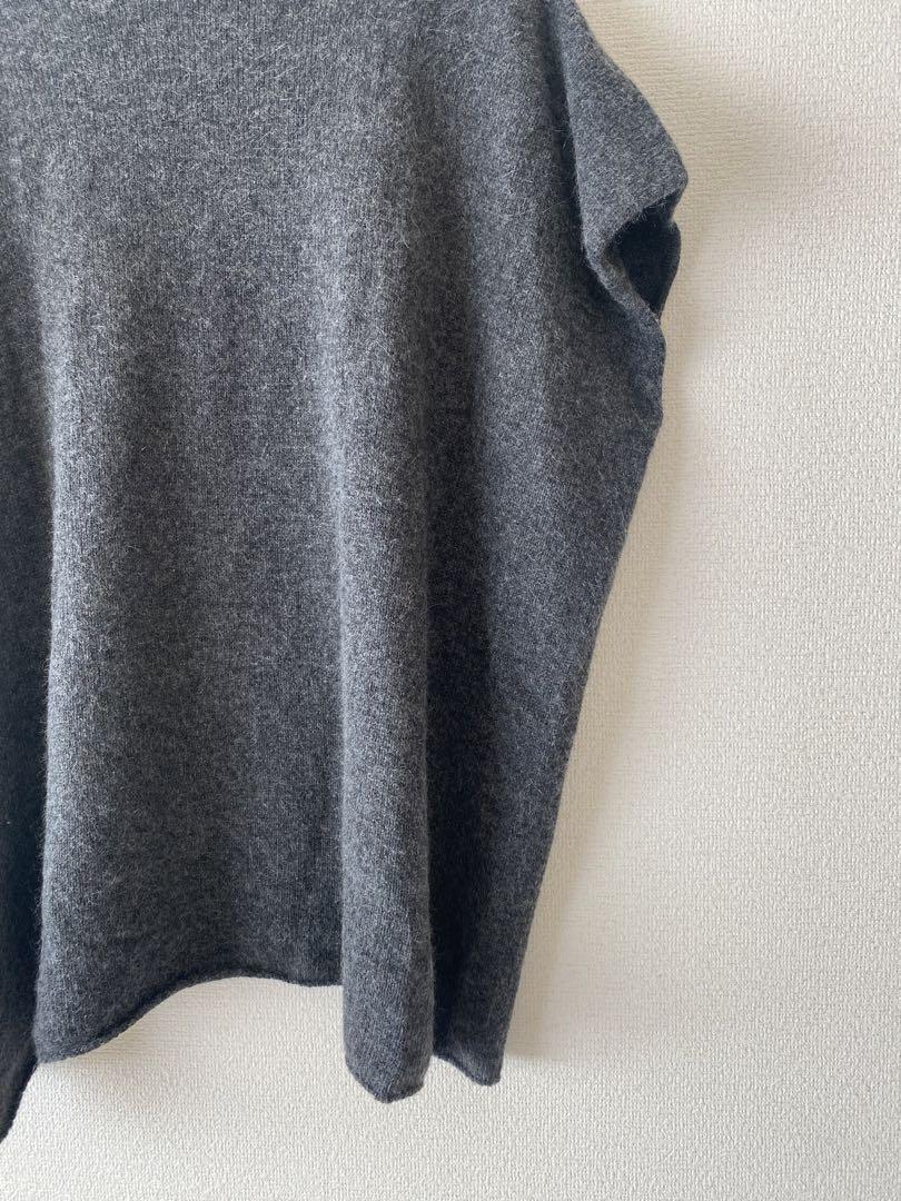 evam eva  yak wool poncho チャコールグレー