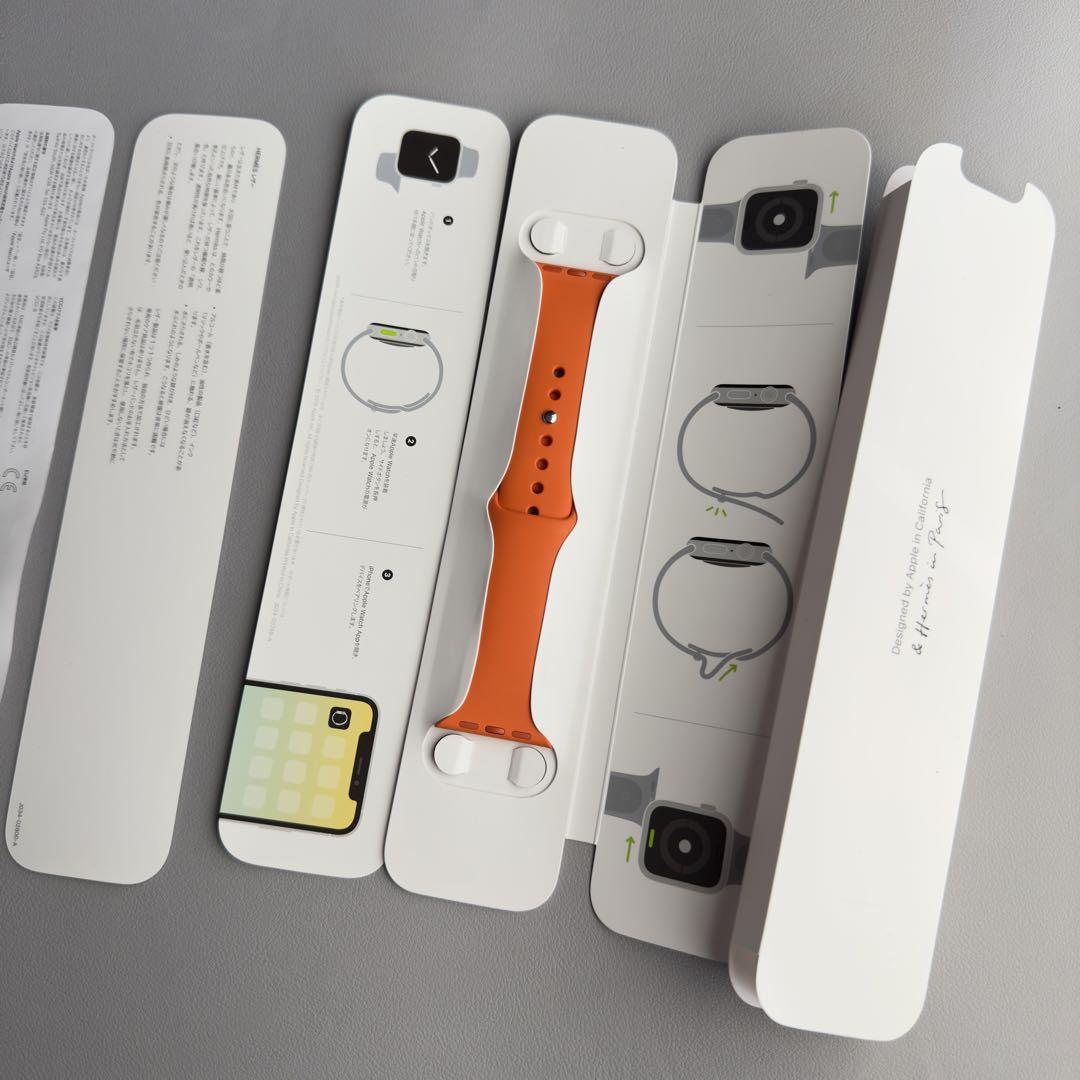 1620 Apple Watch エルメス　オレンジラバー　スポーツバンド