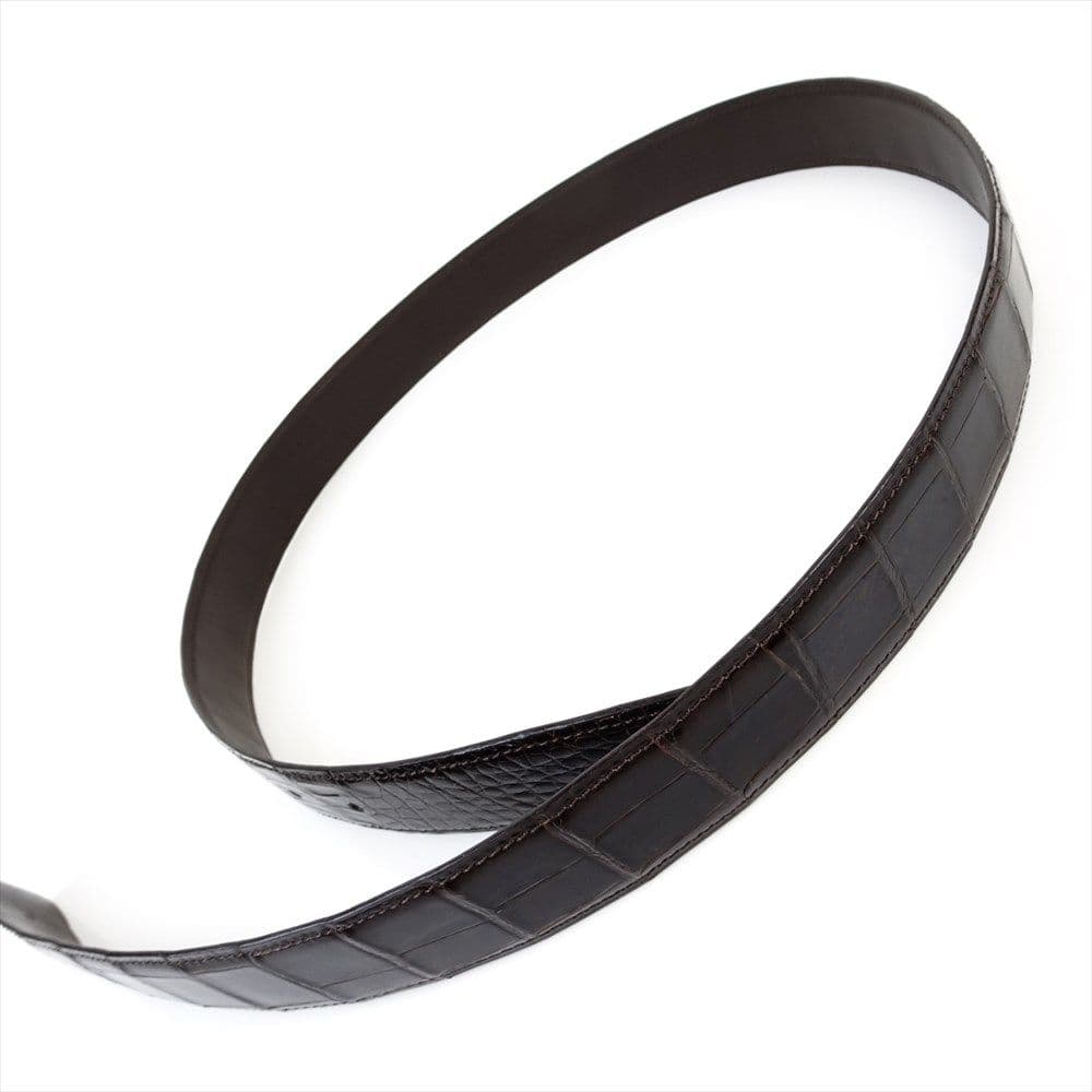 新品 アウトレット クロコダイルレザー ベルト 80cm コンスタンス Hベルト 新品 クロコダイルレザー ベルト コンスタンス対応 Hバックル