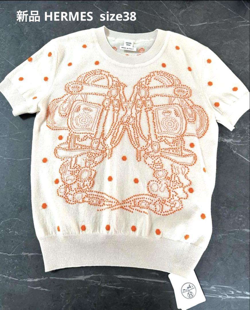 新品タグ付き♡エルメス♡ショートスリーブニットブリッドドゥガラ