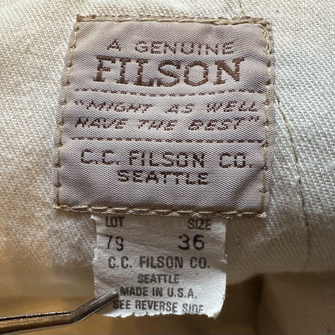 70s FILSON USA製 シングルティンパンツ ダック ワンウォッシュ
