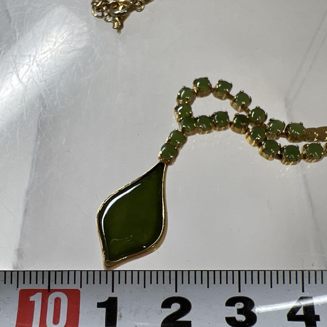 K18刻印　翡翠ネックレス　13.0g 東さ7-0627ア㉝