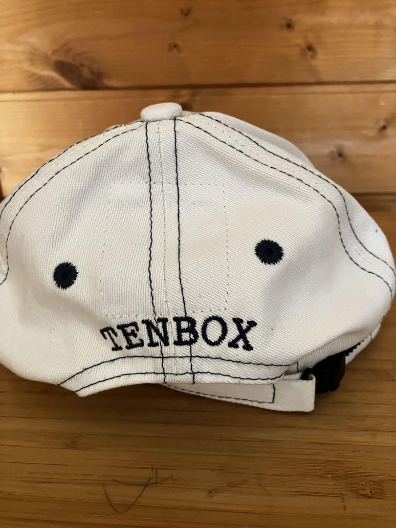 TENBOX Mode10 キャップ 刺繍 ステッチ 《ホワイト ×ネイビー》