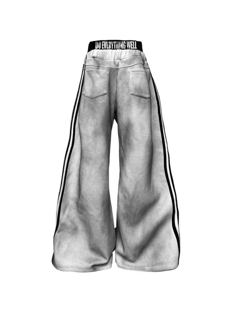 DETW 25AW ウォッシュド加工 スウェットパンツ ワイドパンツ Y2K DETW 25AW ウォッシュド加工 スウェットパンツ ワイドパンツ Y2K