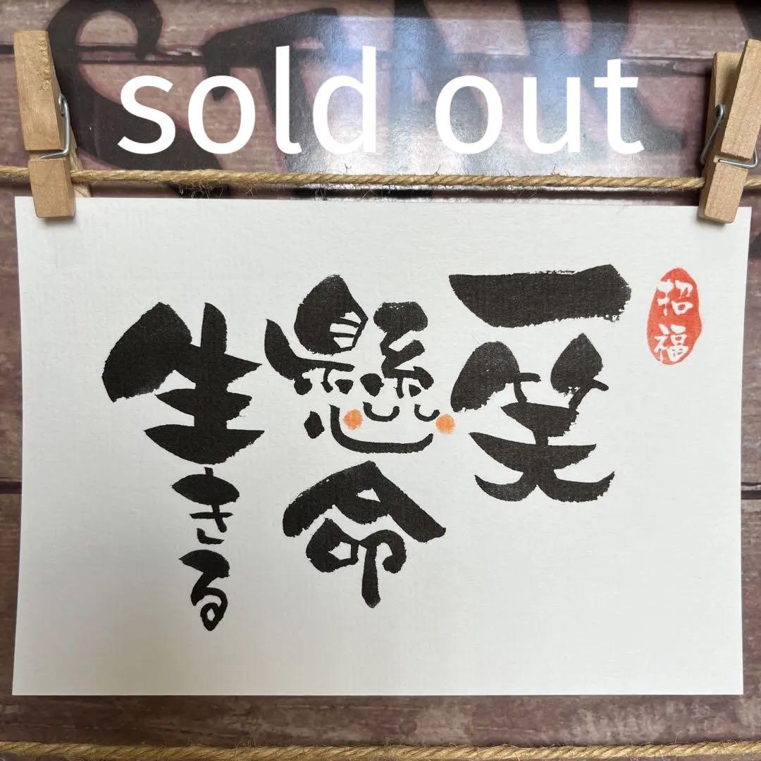 ♡N♡様《3225》¥430 一笑懸命生きる 筆文字アート