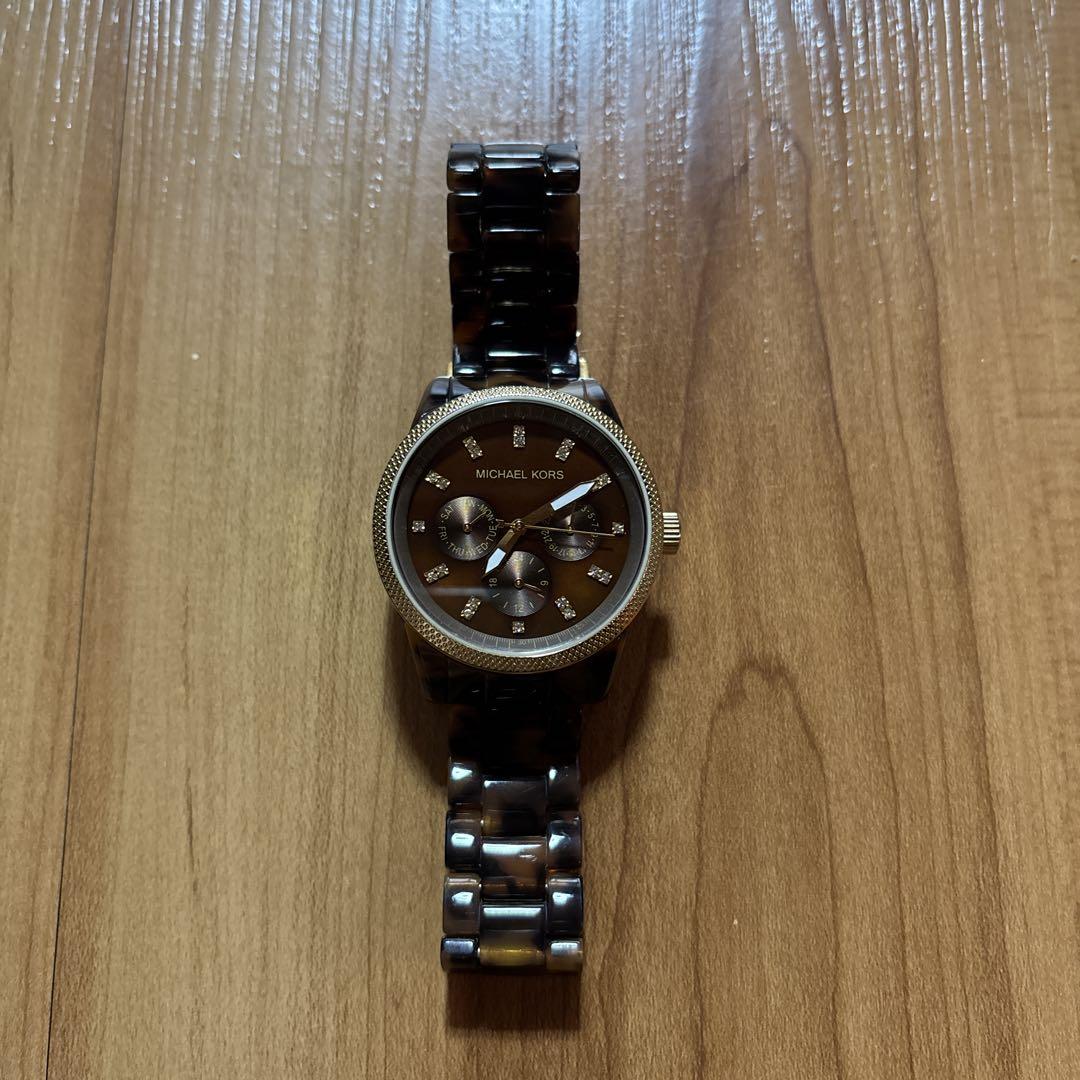 【ピア】箱あり MICHAEL KORS 腕時計　べっ甲 マイケルコース べっ甲 時計 ウォッチ おまけ付 - メルカリ