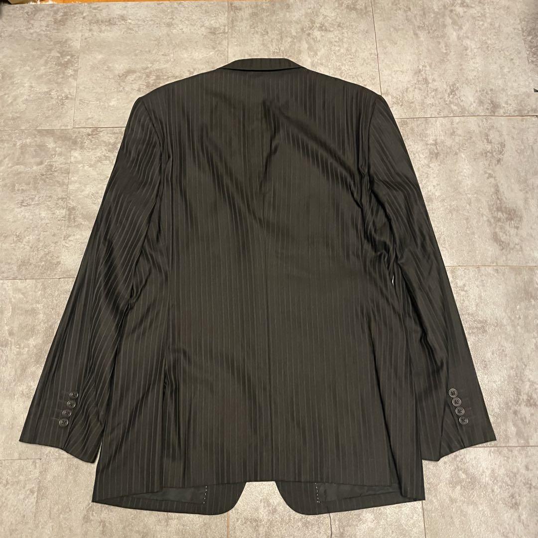 良品　ガルニエ　セットアップスーツ　ブラック　ストライプ　L