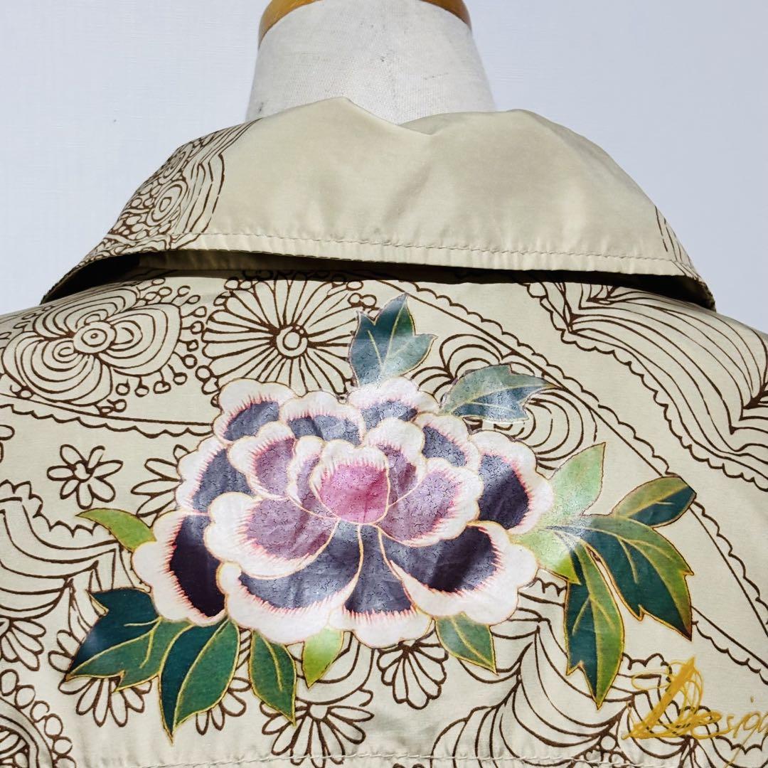 美品】デシグアル ナイロンスカート ボタニカル ロングコート