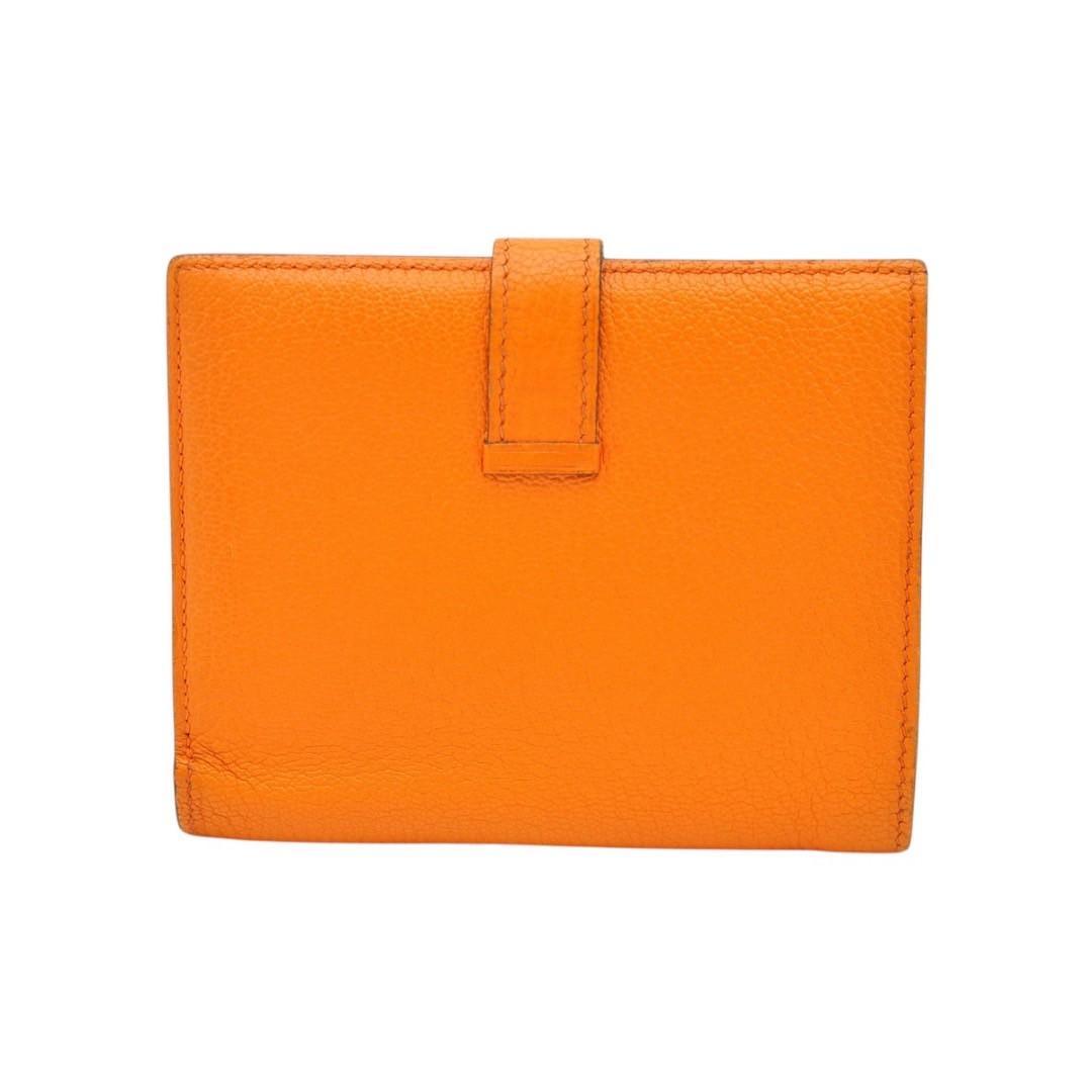 HERMES ベアン コンパクト シェーブル □K刻印 オレンジ 財布