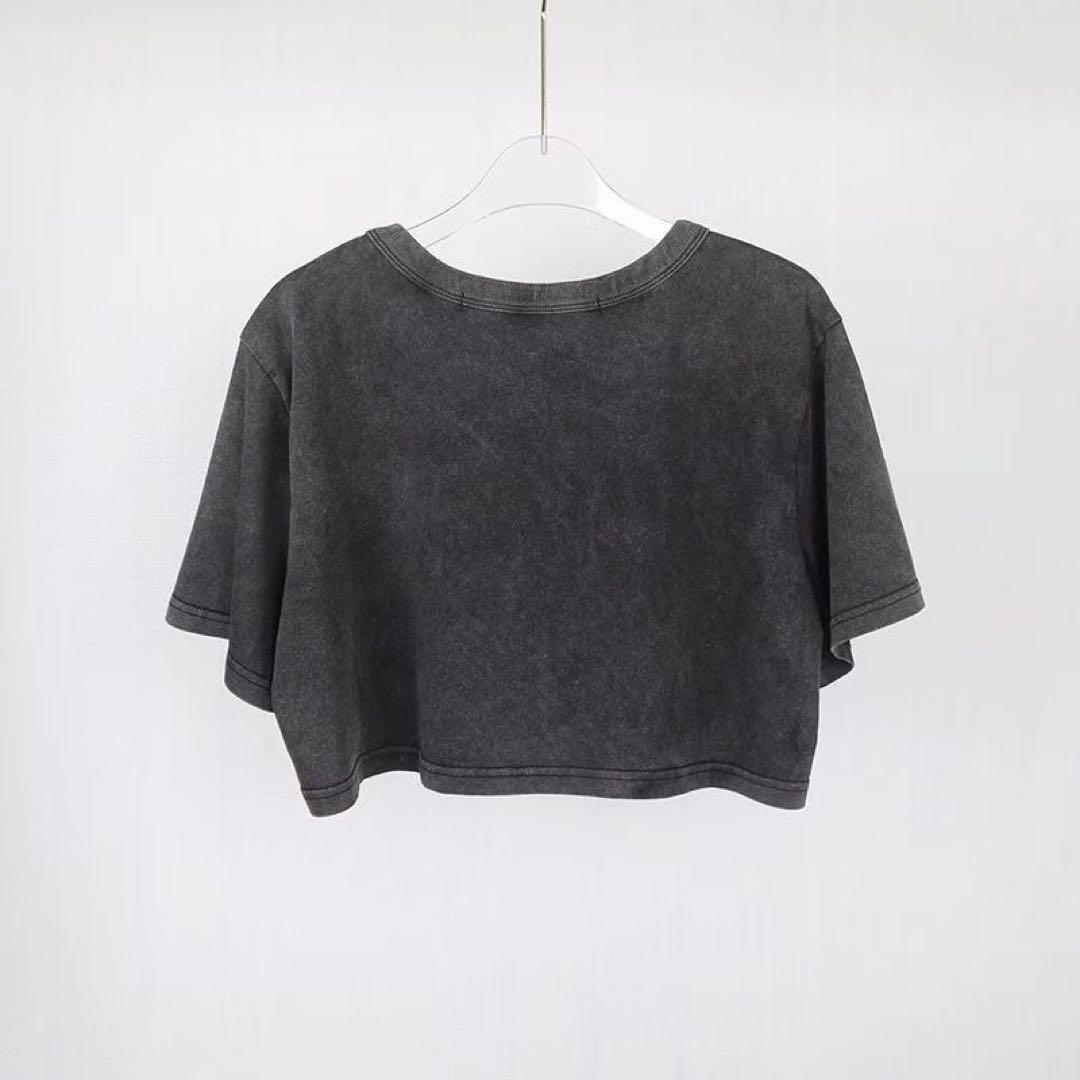 Alexander Wang ロゴ クロップド Tシャツ | グレー | FARFETCH JP