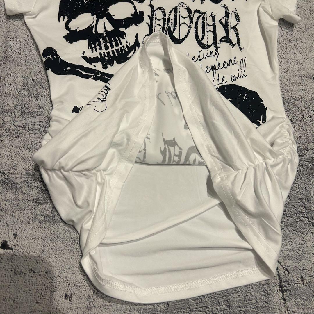 00s - skull grunge T-shirt - archive Y2K - メルカリ